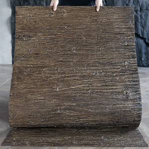 Panneaux décoratifs muraux extérieurs et intérieurs MCM Flexible Stone Outdoor Wood Grain Pins Bamboo Weaving Handicrafts - Product Image 1