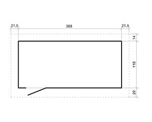 Timbela ที่เก็บของนอกบ้านไม้2ชั้นคุณภาพ M902พรีเมี่ยม4.34m ² กระเบื้องบิทูมินัสประกอบง่าย239 H x 161 W x 412 D