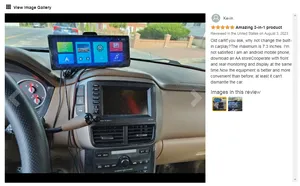 SUNWAYI 10,26 pulgadas 4K Dash Cam Carplay y Android Auto Car Stereo Dashboard Grabación de video WIFI ADAS Accesorio para automóvil