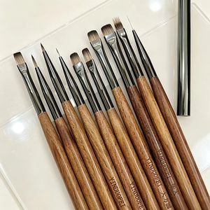 Ensemble de pinceaux pour nail art KOUYA BEAUTY, manche en bois, pinceau liner, pinceaux pour gel manucure, pour salon de manucure professionnel, vente en gros, gel UV. - Product Image 3