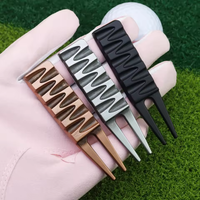 Fourche de réparation de divots de golf double à double pointe en alliage de zinc durable PM99 - Légère et antidérapante pour utilisation sur les terrains de golf