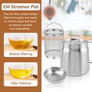 En gros, Pot de cuisson 2 en 1 robuste avec passoire à huile et filtre en acier inoxydable 304 - Product Image 6