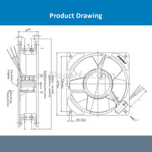 For 4606ZH Electric Metal 120x120x38mm 115V AC 19W 2650RPM 152m3/h Ball Bearing OEM Cabinet Axial Cooling <b>Fan</b> - Product Image 4