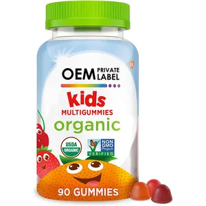 Высококачественные детские Мультивитаминные жевательные резинки с цинком, веганские органические витамины жевательные иммунные Безглютеновые ежедневные жевательные мультивитамины