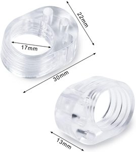 Door Stopper PVC O-Shaped Transparent Door Handle Buffer Stop Wall Damage
