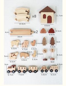 <strong>Personalised</strong> <strong>Wooden</strong> Train Track Set Traditional <strong>Toy</strong> <strong>Wooden</strong> Traffic Sign <strong>Toys</strong> Custom <strong>Wooden</strong> Train Set for Children - Product Image 3