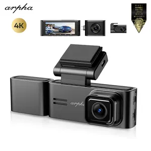 Arpha黑匣子汽车4k摄像机仪表盘摄像头4k全球定位系统摄像机汽车4k仪表盘无线摄像头DVR盒停车模式仪表盘ams
