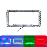 Cadre de plaque d'immatriculation à LED phosphorescente personnalisé et coloré, porte-plaque standard USA, cadre de plaque d'immatriculation pour voitures