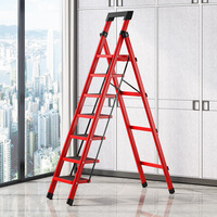 Petite échelle pliante en acier portable de 3 à 6 marches, échelle de qualité pour la maison, l'escalier et l'entrepôt