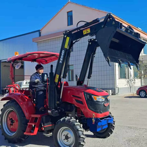 Certifié CE COC 50HP 4*4 tracteur à roues agricole chargeur frontal pour grande plaine cultivant 4WD puissant moteur Agricola tracteur à roues - Product Image 1