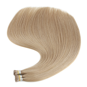 Queratina de Color Rubio fresa de alta calidad, punta recta 100%, cabello humano Remy, extensiones de bloqueo de doble dibujado - Product Image 3