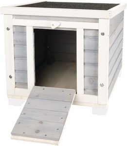 Condo pour chat en bois résistant aux intempéries avec toit à charnières et porte rabattable pour l'abri des chats errants - Product Image 3