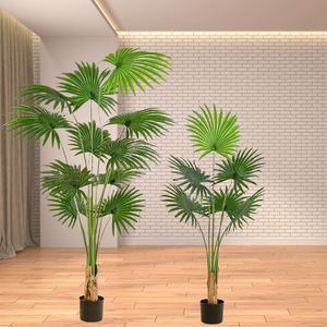 Topiaire décoratif en plastique écologique de haute qualité, couleur naturelle, bananier vert, bonsaï artificiel, 30 cm, longue durée - Product Image 5
