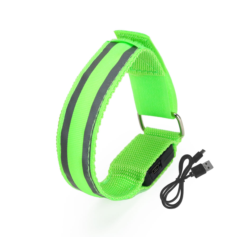 Небольшой минимальный заказ Рождественский Хэллоуин Детская безопасность USB СВЕТОДИОДНАЯ повязка наружный ночной бег светодиодная повязка на руку для вечеринки концерта светящаяся повязка на руку