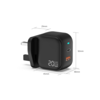 Chargeur de téléphone portable portable avec logo personnalisé, chargeur PD 20W, prise UK EU, adaptateur de charge rapide USB-C pour Iphone/Xiaomi/Huawei