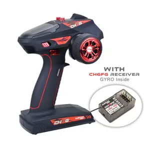 Surpass hobby 2.4g 6ch super resposta, sistema de rádio transmissor com receptor para rc carro, barco, tanque de água, skate