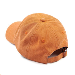 Gorra de béisbol informal transpirable color albaricoque del fabricante, gorras de béisbol personalizadas de sarga 100% algodón - Product Image 2