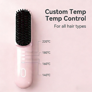 Cepillo Alisador de Pelo Portátil Inalámbrico Recargable USB-C de 4000 mAh, Mini Plancha de Pelo Caliente, Modelo 2026 Mejorado - Product Image 1