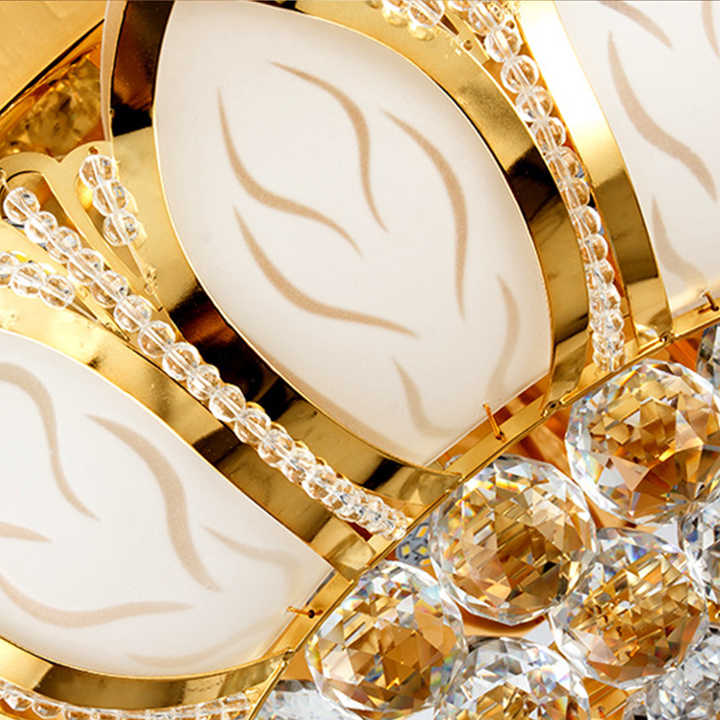 Factory Modern 42-Inch DC Remote Control BLDC LED Crystal Ceiling Fan Retractable Invisible Chandelier & Pendant Lights