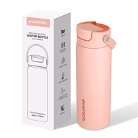 Bouteille isotherme classique en acier inoxydable de 24 oz, maintien thermique 12-24h, sans BPA, anti-fuite, avec couvercle à clapet, écologique