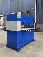 Máquina troqueladora semiautomática de alta eficiencia con motor hidráulico y PLC, directa de fábrica, con caja de madera para alimentos y prendas de vestir