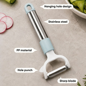 304 Stainless Steel Vegetable <b>Peeler</b> with Rotating Serrated Blade, Multi-Color <b>Peeler</b> with Eye Remover for Commercial Kitchen - Product Image 3
