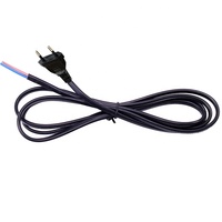Câble de fil de cuivre en PVC noir et blanc de haute qualité 2 broches EU US ensemble de cordon de lampe d'alimentation avec interrupteur à main AC rallonge d'extrémité mâle