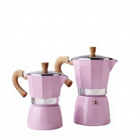 Cafetière Expresso Octogonale en Aluminium Coloré, Design Minimaliste Moderne, Couleurs Personnalisables – Approvisionnement Direct Usine, En Stock