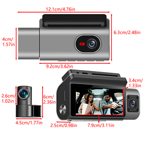 Caméra embarquée 3 canaux UHD 4K+1K+1K Fisheye, caméra embarquée 4K AI pour <span class=keywords><strong>voiture</strong></span>, caméra intérieure 3 canaux 5G WIFI Carlover, caméra embarquée 4K pour <span class=keywords><strong>voiture</strong></span> DVR - Product Image 2