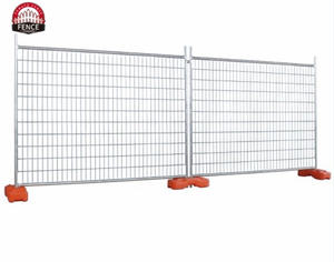Base en caoutchouc galvanisé britannique Heras Amovible Australie Panneaux de clôture temporaire en fil métallique à maillons de chaîne pour chantier de construction - Product Image 2