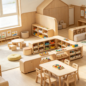 Kainice, vente en gros, OEM, ensemble de meubles Montessori pour maternelle, bois écologique, table et <span class=keywords><strong>chaise</strong></span> pour enfants, garderie, école maternelle - Product Image 4