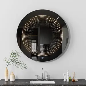 3D Unlimited Bathroom Mirror with Double Touch Switch Cycling Light Feature - Hotel Family KTV Decorated LED Mirror