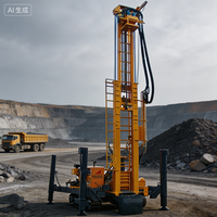 Plateforme de forage de puits d'eau robuste à moteur diesel TD-ST400QS |   Foreuse mobile fiable pour puits de 400 m de profondeur avec moteur, boîte de vitesses et roulements