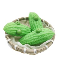 Nuevo Juguete de Peluche de Melón Amargo con Ojos Brillantes, Material de Vinilo, Diseño de Vegetal de Simulación Novedoso y Único, Ojos Parpadeantes, Unisex, Edades 14+