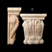 Corbeaux et colonnes décoratifs en bois massif sculpté pour meubles de salle de bain et de salon
