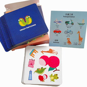 Entrenamiento interactivo de atención plena para niños Tarjetas de <span class=keywords><strong>juego</strong></span> a <span class=keywords><strong>juego</strong></span> locas Animales Par de tarjetas Rompecabezas Tarjetas de <span class=keywords><strong>juego</strong></span> - Product Image 3