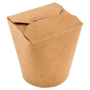 Barril de fideos desechable personalizado, caja de embalaje de papel kraft de fondo redondo para comida rápida, taza de pasta para llevar, doner con logotipo de <span class=keywords><strong>kebab</strong></span> - Product Image 2