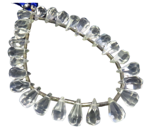 Gems Valley Granate Transparente en Forma de Lágrima, Piedras Preciosas Sueltas de 10-15 mm, Cuentas Facetadas Naturales, Hilo de 8 Pulgadas para Collar, Diámetro del Orificio Indiana - Product Image 2