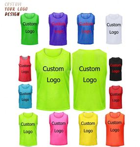<span class=keywords><strong>Pratica</strong></span> Jersey Youth Pinnies Vest calze lunghe calcio Football College sublimato calcio/calcio Training Mesh gilet bavaglini - Product Image 5