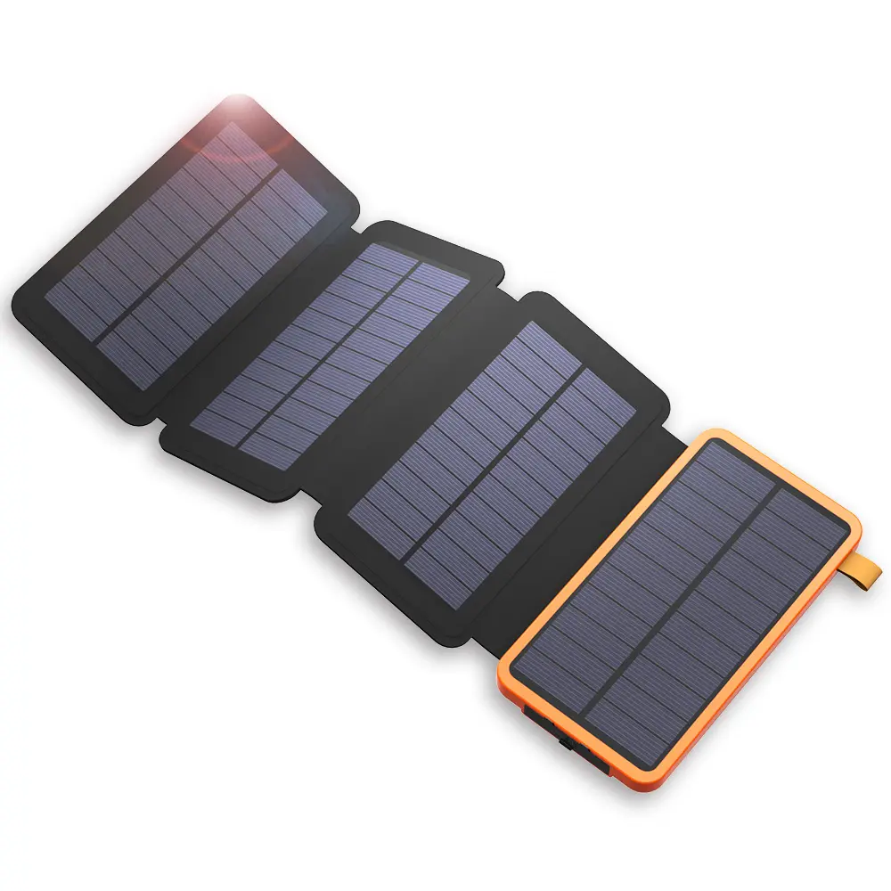 डेरा डाले हुए फोन चार्जर आपातकालीन मिनी पोर्टेबल सौर पैनल foldable निविड़ अंधकार सौर बैटरी पावर बैंक मोबाइल चार्ज करने के लिए