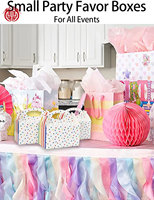 Boîtes à friandises en papier kraft recyclables en vrac, à pois, personnalisées, imprimées, robustes, de 2 lb, avec poignée pour