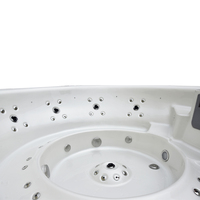 Jacuzzi Redondo para 6 Personas, Moderno, de Acrílico, para Hidroterapia, para Hoteles y Resorts