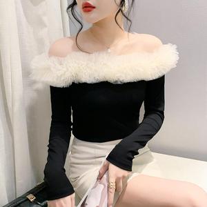 Nouveau design <span class=keywords><strong>original</strong></span> Printemps – Haut court sexy et <span class=keywords><strong>chic</strong></span> à fleurs, tendance, avec grande dentelle et effet duveteux - Product Image 1