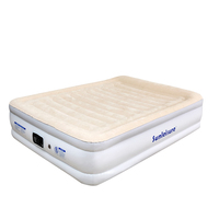 Matelas pneumatique de flocage intelligent de taille Queen pour le Camping, tapis de coussin de couchage avec oreiller intégré pour le salon, voyage en plein Air