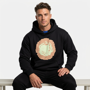 Custom Logo Patch Puff Printed Vintage 100% Cotton <b>Mens</b> <b>Oversized</b> Zip-Up <b>Hoodie</b> with Rhinestone Design Heavyweight <b>Fleece</b> - Product Image 4