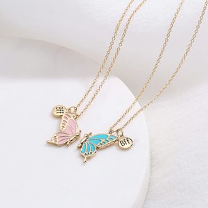 Cute Butterfly <strong>Necklaces</strong> <strong>for</strong> 2, Enamel Butterfly Friendship <strong>Necklace</strong> <strong>for</strong> Teen Girls Women <strong>Best</strong> <strong>Friend</strong> Birthday Gift - Product Image 4