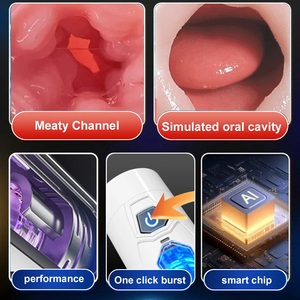 Masturbador Automático 2 en 1 de <span class=keywords><strong>Doble</strong></span> Cabeza con Succión, Copa de Simulación <span class=keywords><strong>Vaginal</strong></span> para Hombres, Extensor de Entrenamiento, Juguetes Sexuales Masculinos para Adultos - Product Image 5