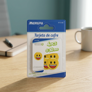 Juego de 4 insignias faciales al por mayor de 30 mm, pines de emoticonos pequeños hechos a medida, decoración con fijación magnética, marca Mengfu M-0105, China - Product Image 2