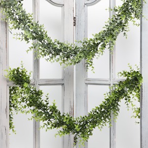 Guirlande de verdure artificielle Guanyi en eucalyptus de 1,80 m pour décorations intérieures et extérieures, plafond, balcon, mur - Product Image 2