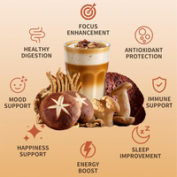 Rosebest – Nouvelle Mélange de Champignons Instantané 6-en-1 (Crinière de Lion, Reishi, Queue de Dinde) en Poudre, Marque Privée Personnalisée, en Sachet